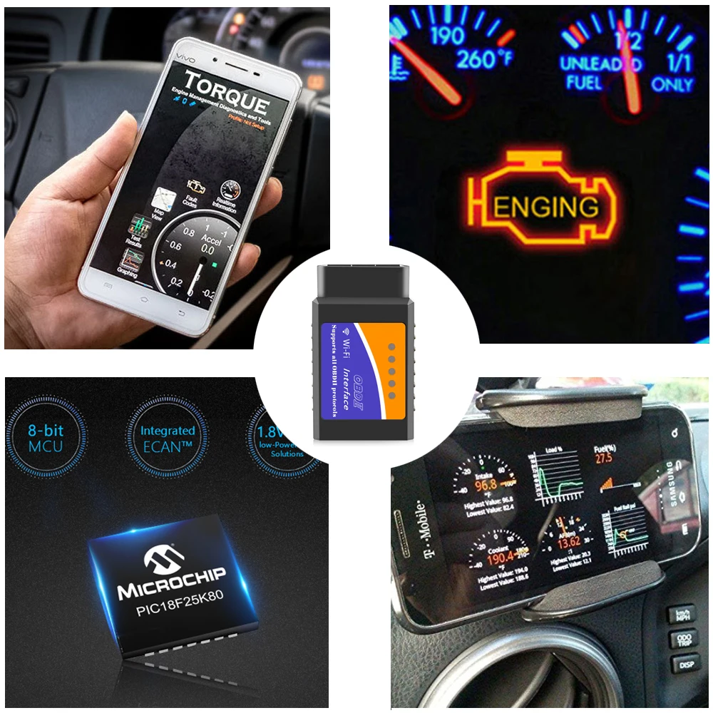 Универсальный OBD2 wifi ELM327 V 1 5 сканер для Android/IOS АВТО OBDII сканирующий Инструмент OBD 2