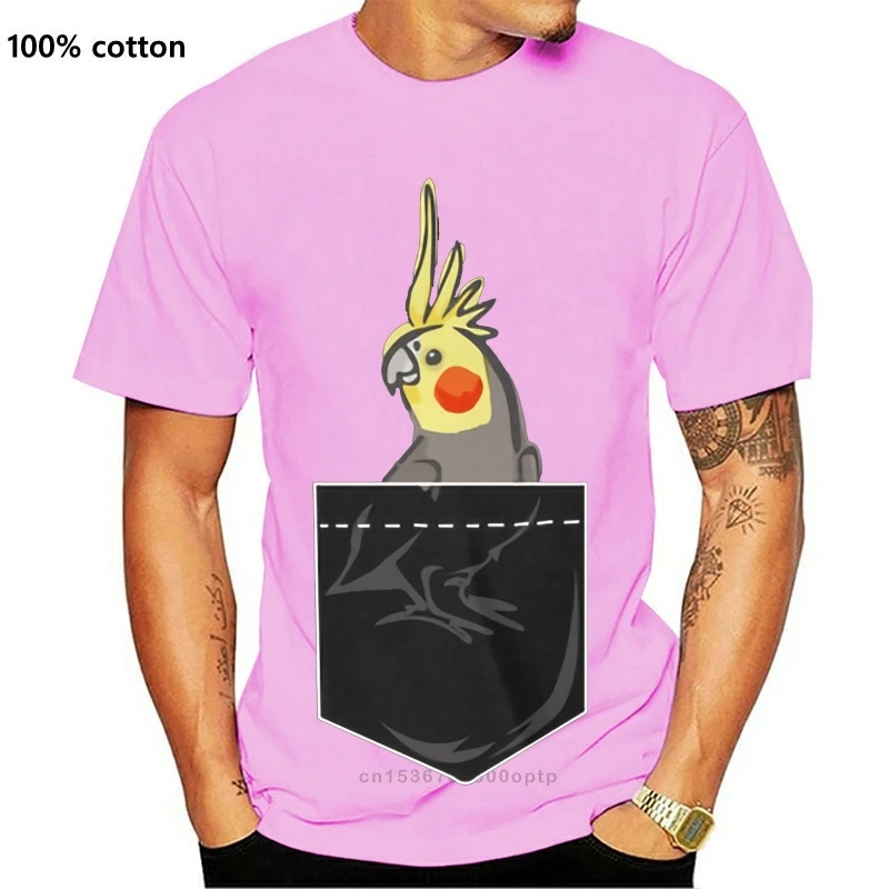 

New Men T Shirt Cockatiel Pocket Women T-Shirt