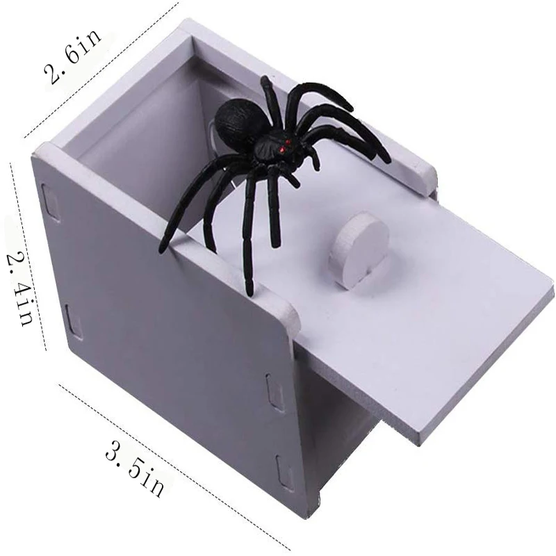 

Fool's Day Gift Wooden Prank Trick Practical Joke Home Office Scare Toy Box Gag Spider Mouse Kids Funny Play Joke Gift Toy