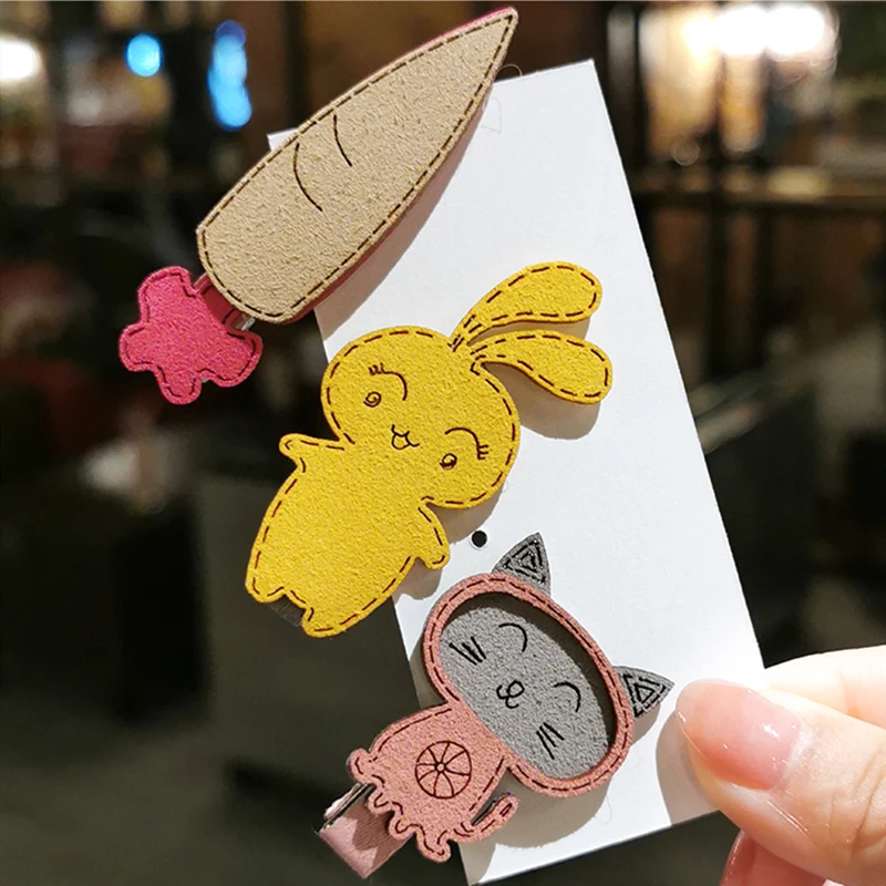 1 шт. заколки для волос с героями мультфильмов девочек безопасный головной убор