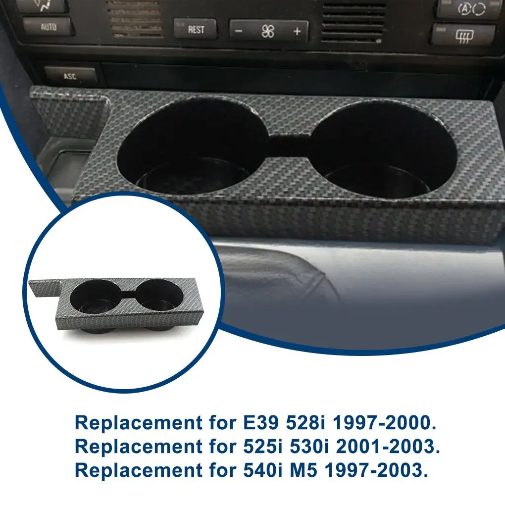 

Черный Автомобильный держатель для чашки, автомобильные аксессуары для BMW E39 5-Series 1997-2003, Пластиковый черный портативный автомобильный держа...