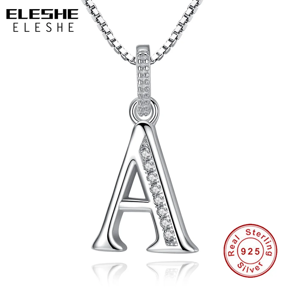 Женское Ожерелье цепочка из серебра 925 пробы с подвеской в виде буквы А|Ожерелья| |