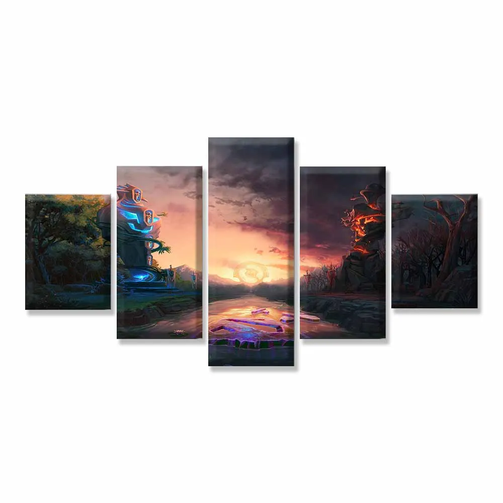 

Canvas Wall Artwork Printed Poster 5 Pieces/Pcs Dota 2 Pictures Game Hang Painting Living Room Home Decoration quadro cuadros