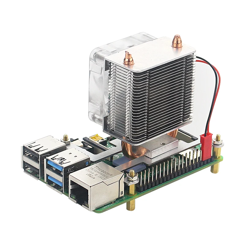 Raspberry Pi 4 Ice Tower охлаждающий вентилятор Супер рассеивание тепла 7 цветов светильник+ акриловый чехол для Raspberry Pi 4B