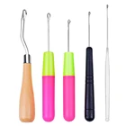 5 шт.компл. пластиковые плетеные крючки для плетения крючком для волос дредов рукоделие ручка парик плетение защелка