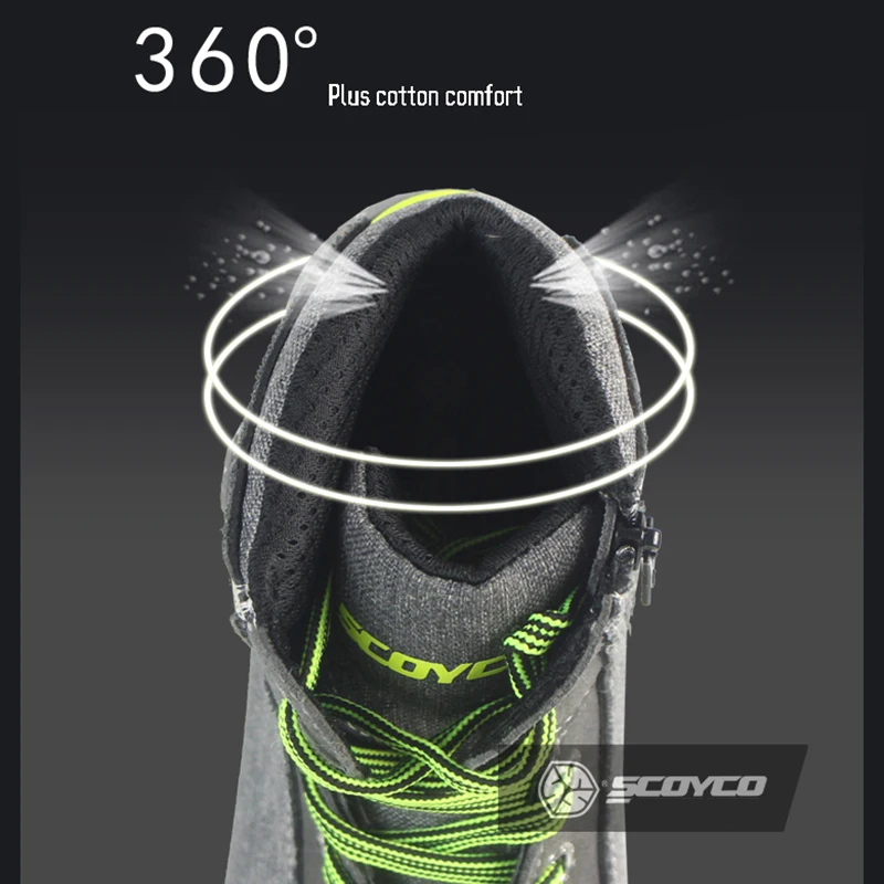 Ботинки SCOYCO мужские мотоциклетные Повседневная модная дышащая обувь для