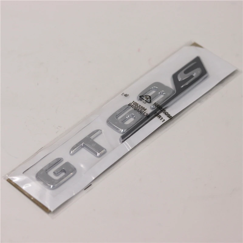 

100pcs Good Quality New Car Styling 3D ABS Chrome Glossy Black GT63S S Trunk Rear Boot letter Badge Emblem Sticker Car parts