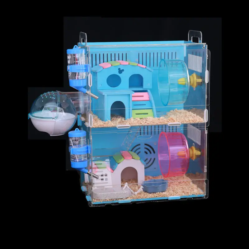 Акриловая прозрачная клетка для хомяка вилла золотая нить медведь Дракон кошка