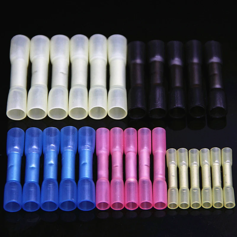 70 шт. изолированные термоусадочные стыковые соединители водонепроницаемый