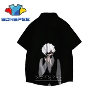 sonspee 3d anime death note amoled japanese casual printed shirt summer mens lapel fashion trend oversized loose mens clothing