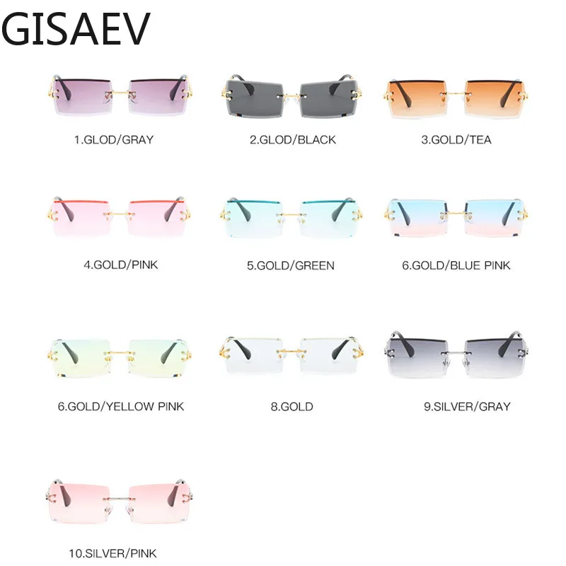 GISAEV солнцезащитные очки для мужчин и женщин квадратный выполненные обрезки