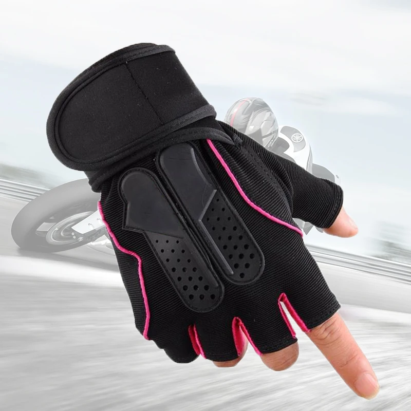 

Мотоциклетные перчатки без пальцев, защитные летние перчатки с твердыми костяшками для питбайка, езды на велосипеде