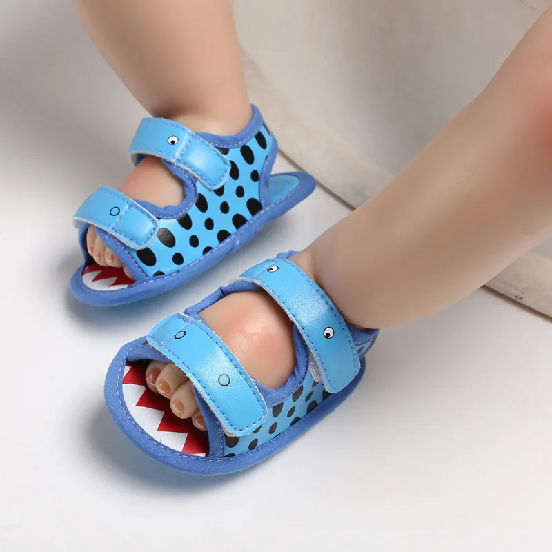 Summer Baby Boy Girl Sandals PU Cute Crocodile Animal Colours Cotton Soft Anti-Slip Sole Toddler Crib Shoes |