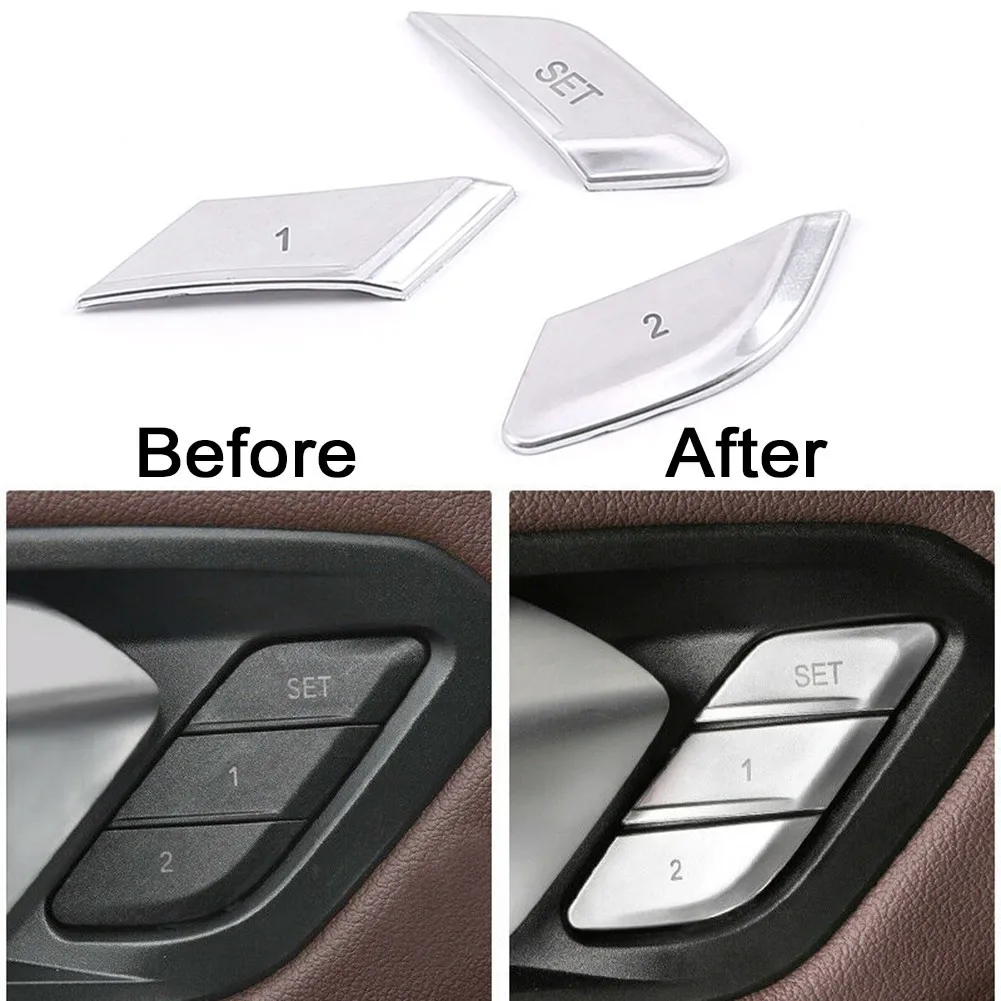 

Для BMW 3 серии 2019 2020 2021 ABS Хромированная Серебряная Кнопка регулировки памяти Крышка отделка автозапчасти внутренняя Кнопка украшения