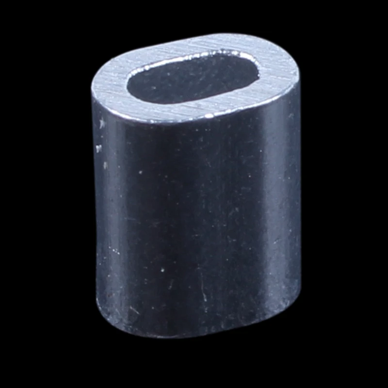 100 Pcs 1mm Steel Wire Rope Aluminum Ferrules Sleeves Silver Tone | Обустройство дома