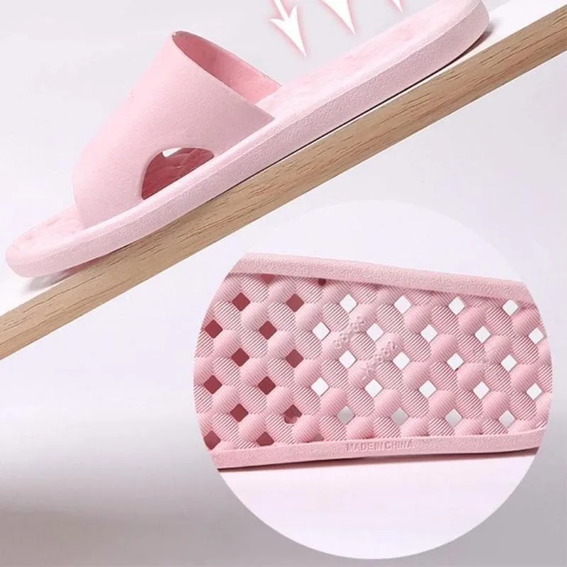 Summer Indoor Slippers Floor Flat Shoes For Women Men PVC Flip Flops Female Non-slip Bathroom Home Slippers Zapatillas De Hombre