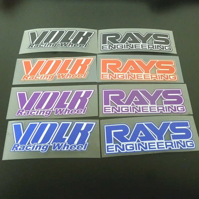 

1pc Car Styling VOLK RAYS Wheel Hub Car Body Reflective Emblem Decal Stickers