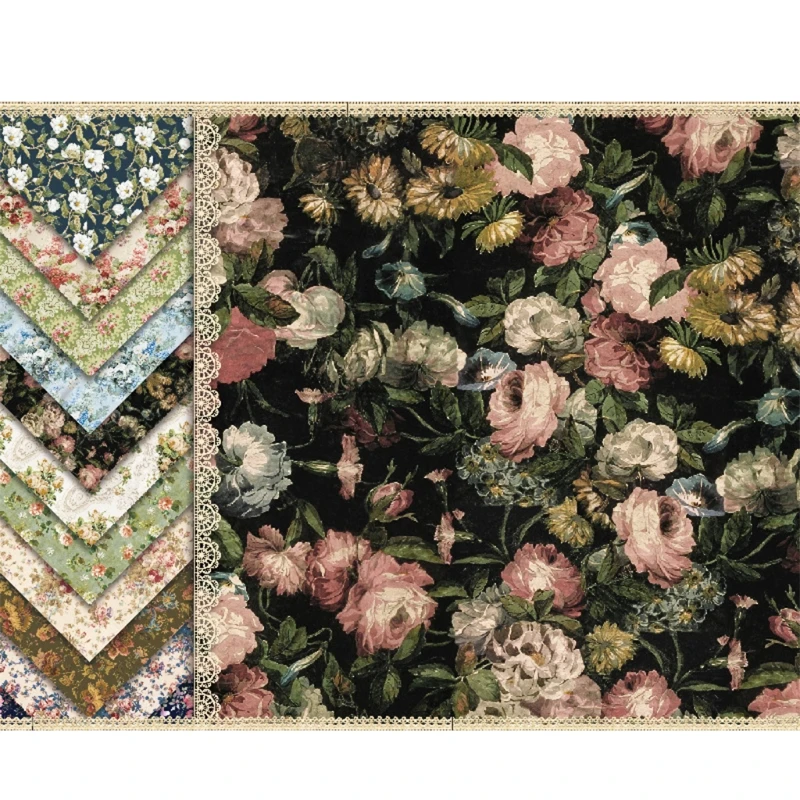 

E8BD 24 листа, бумага для скрапбукинга, бумага ручной работы с вырезанным узором, декоративная Цветочная бумага для этикеток