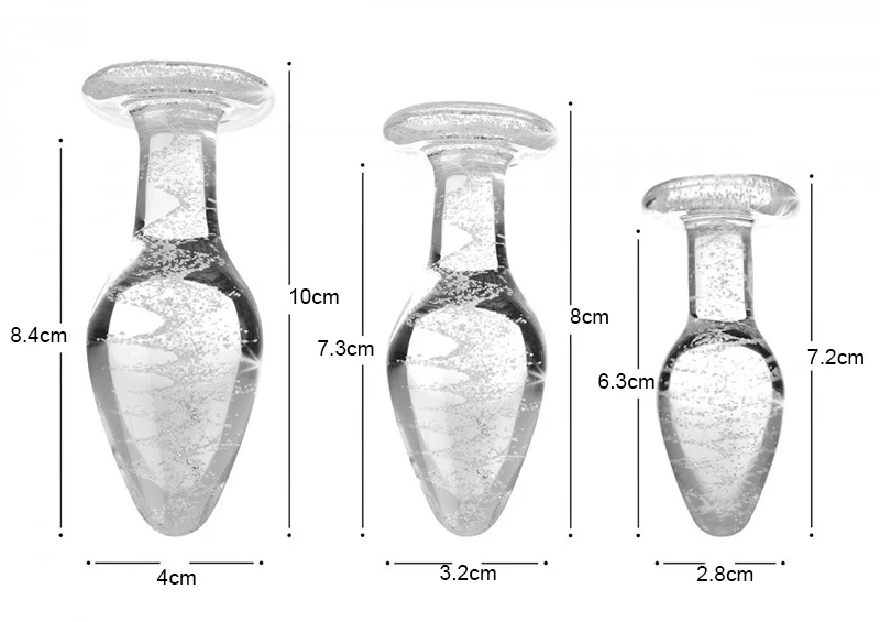 BEEGER Анальная пробка светящиеся стеклянные анальные бусины расширители