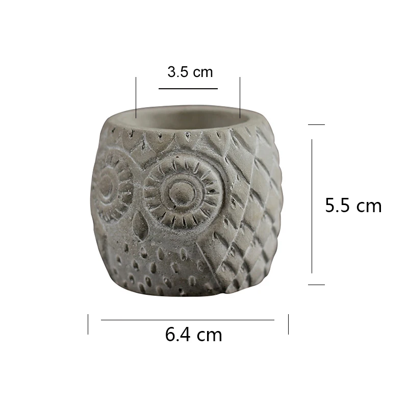 Силиконовые формы для цемента совы плантатор суккулентов форма бетона