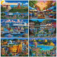 chenistory coloring by number girl kits home decoration painting colorful world pictures drawing on canvas handpainted art gift