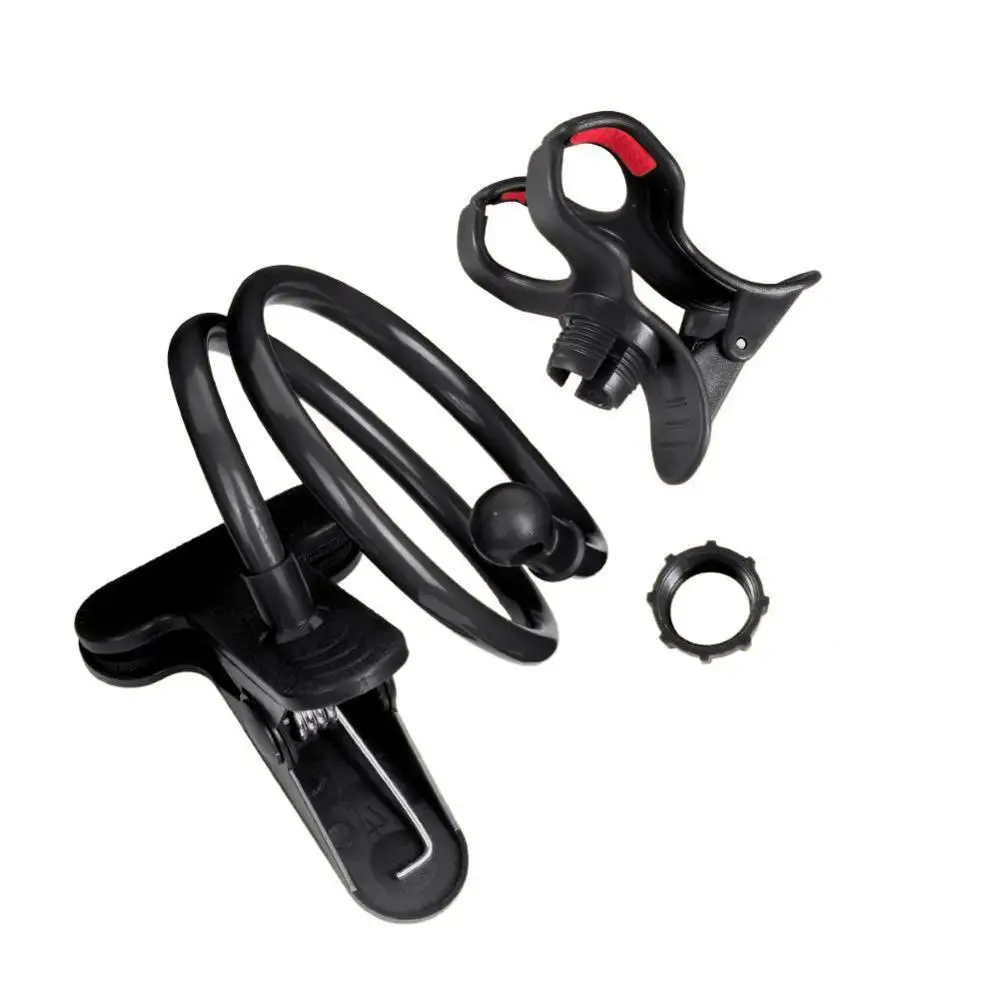 Lazy Mount Double V Clip Cell Phones Holder Clamp Flexible Goose neck Black |