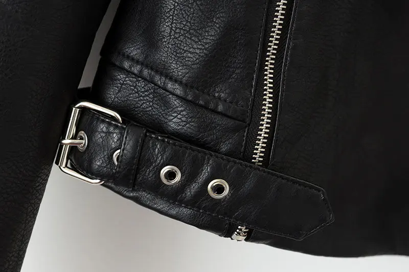 ROHOPO тонкая кожаная черная мотоциклетная куртка градиентная застежка-молния