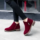 Новинка 2021, женские ботинки Martin, осенне-зимние ботинки, классические зимние ботильоны на молнии, замшевая женская обувь с теплым мехом и плюшевой подкладкой, короткие ботинки