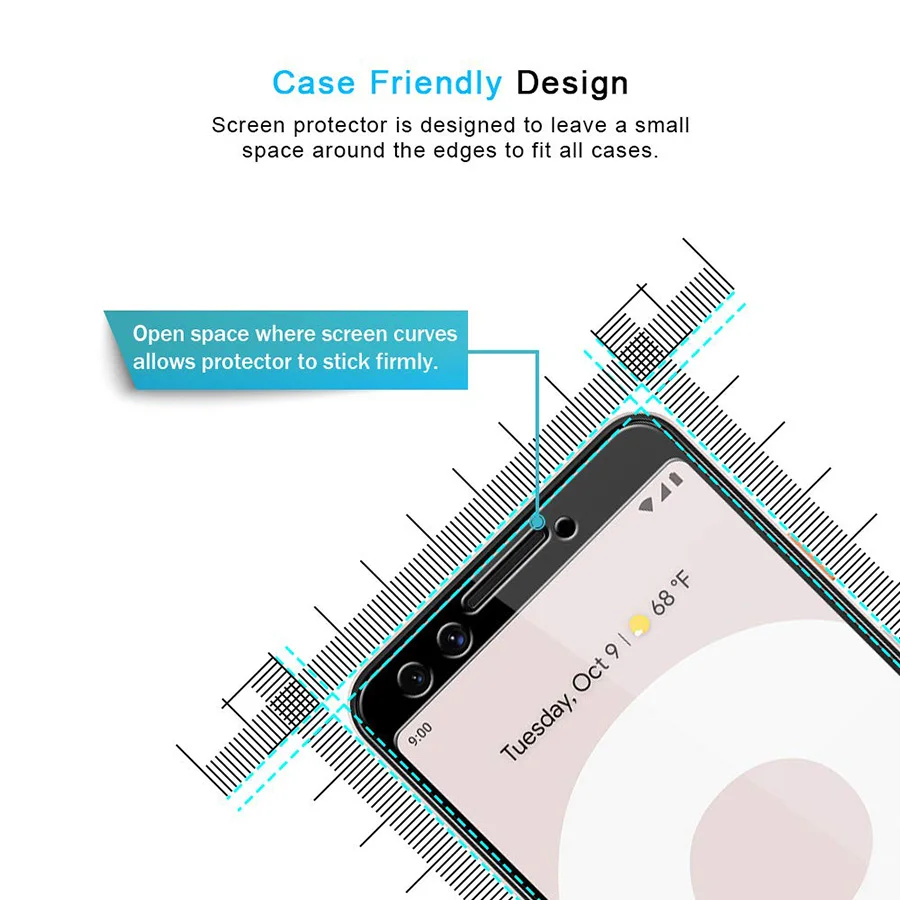 3D изогнутое стекло для Google Pixel 3XL 2 Защита экрана размера XL ультра тонкое 9H полное
