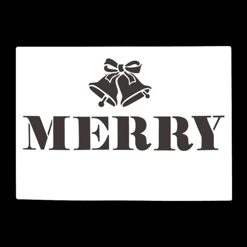 

10pcs/set Uppercase Letter Merry Christmas Stencils Templates DIY Painting Stamp