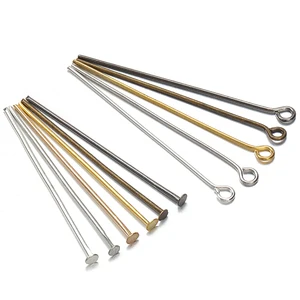 200pcs Flat Head Pins 18 20 25 30 35 40mm Eye Pins Rod Findings For Diy Jewelry Making Beading Conne in USA (United States)