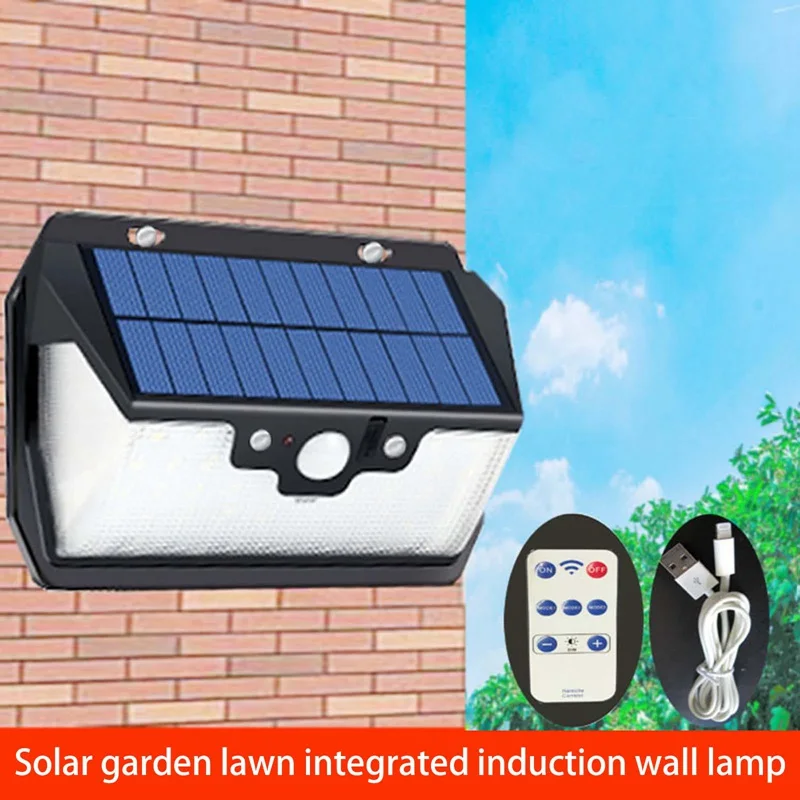 

Solar Outdoor Lights Infrared Motion Sensor Waterproof IP65 Security Lamp with 4 Intelligent Modes for Garden Garage Warm Light