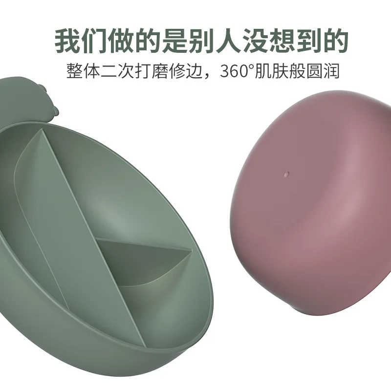 Детская посуда силиконовая тарелка дополнительная чаша на присоске