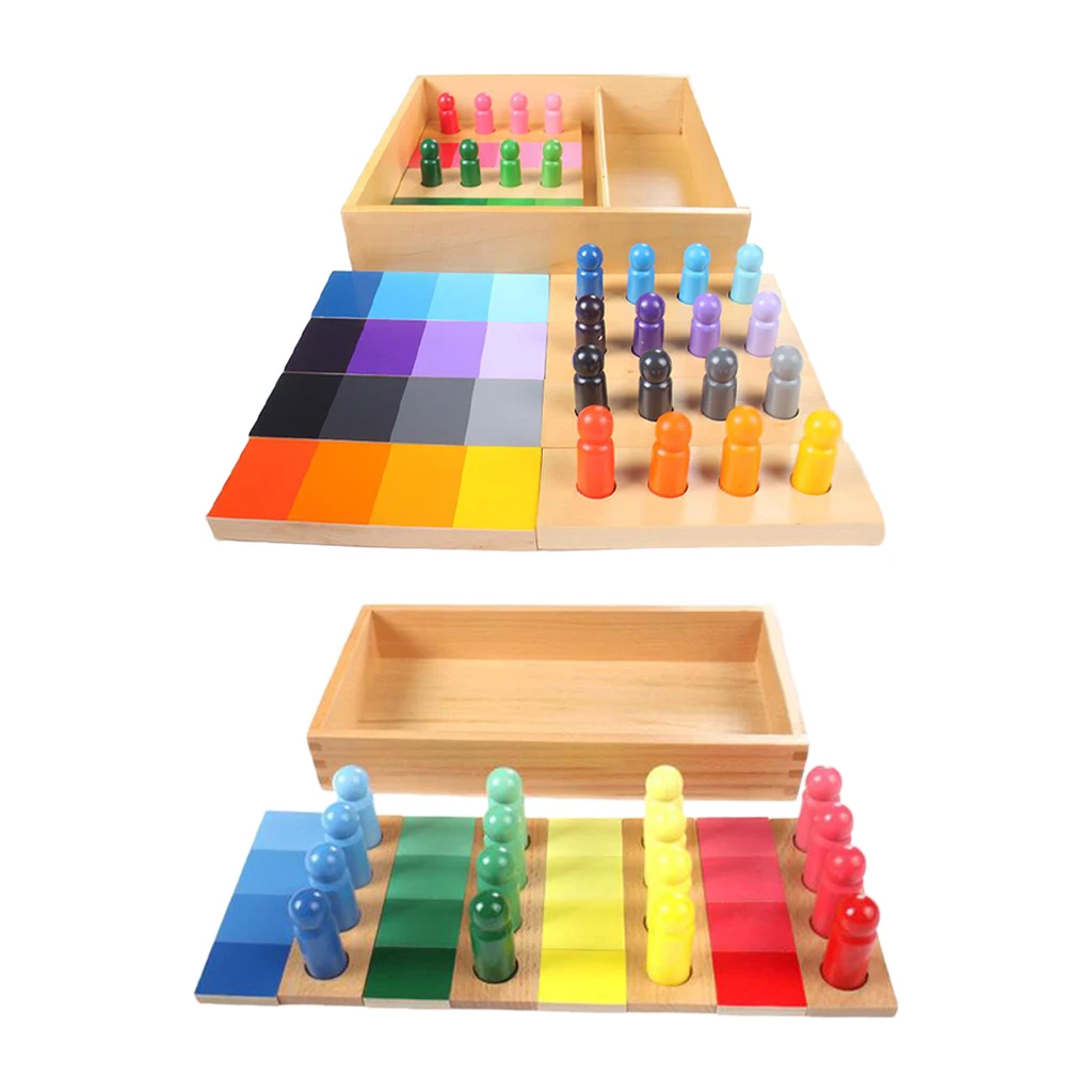 

Wooden Montessori Color Matching Sorting Early Educational Toy Birthday Gift