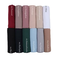 roma lined plain stretchy ribbed jersey hijab hijabs long muslim women shawls wraps solid color