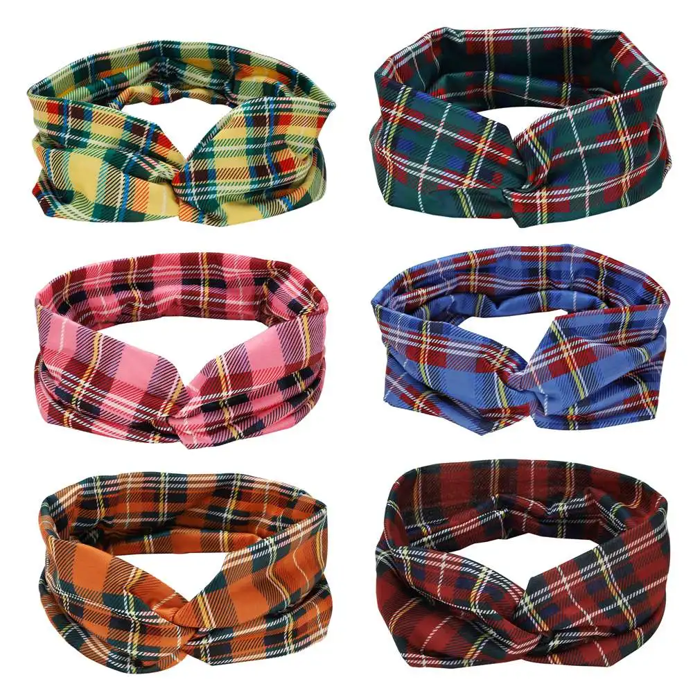 

QIMOSHI Boho Headbands for Women Vintage Floral Print Headwrap Hair Band Sports Elastic Head Wrap Twisted Cute Hair Style F