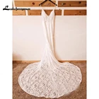 Кружевные свадебные платья на бретельках цвета слоновой кости с шлейфом и юбкой годе, свадебные платья Lakshmigown Robe de mariee Vestidos de Nova