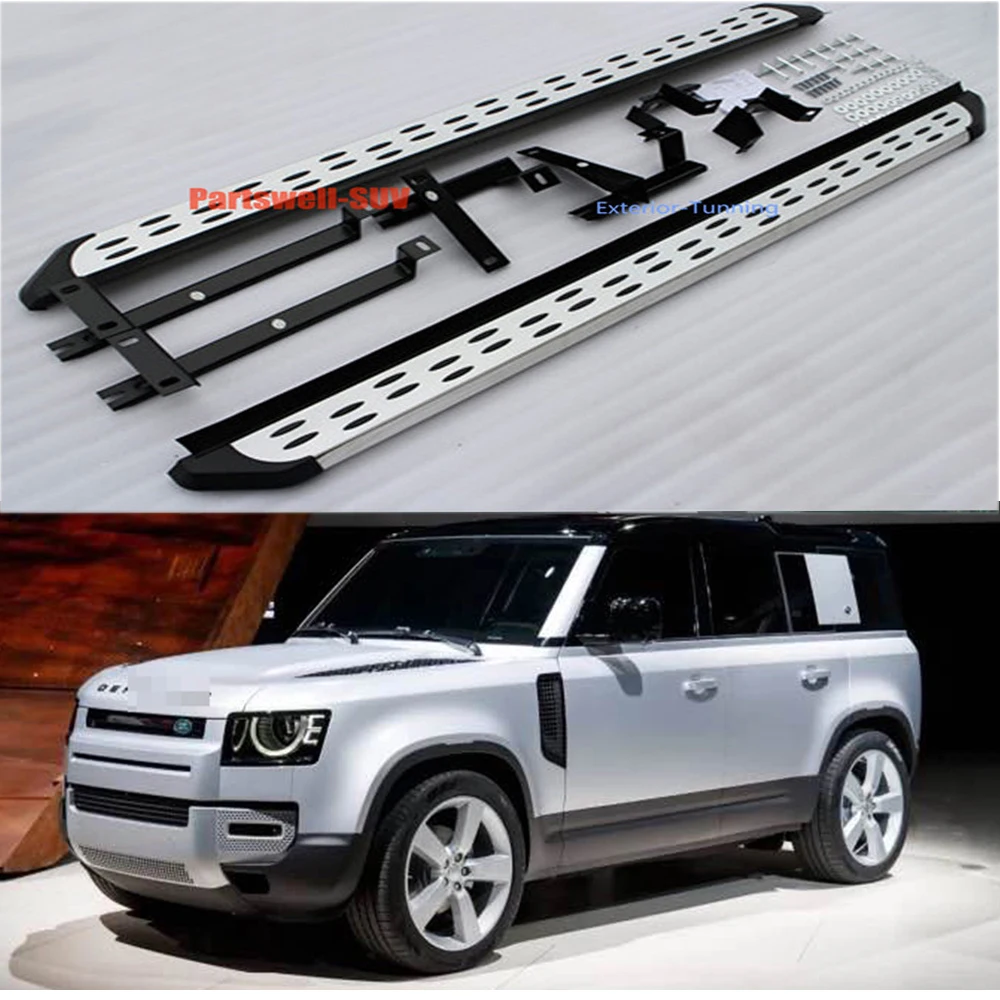 

Боковые подножки для педалей Nerf, защитная планка для Land Rover Defender 2020 2021 110, 4 двери