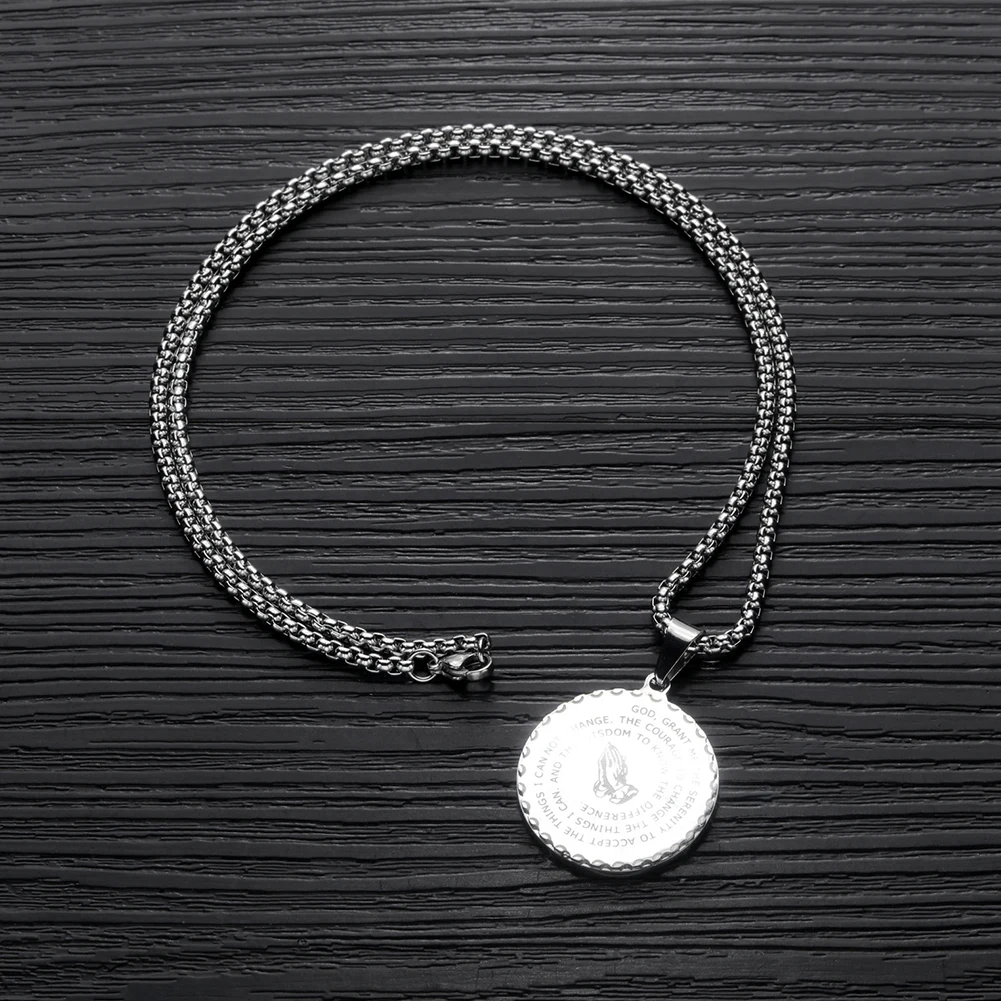 Женский и мужской изысканный круглый кулон с длинными молящимися руками