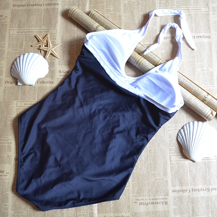 

Womens Female Sexy Halter Deep V neck fashion one piece swimsuit swimming wear suits seimwear