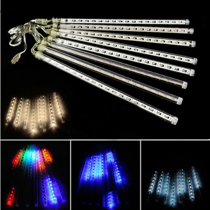 Водонепроницаемый 20 см 30 50 светодиодный Метеоритный дождь свет 8 шт. трубки AC110V 220V