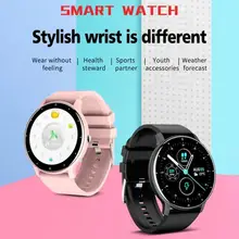 Smart Watch Full Touch Men Women Round Screen Sport Fitness SmartWatch Heart Rate Monitor Waterproof Bluetooth for Android iOS