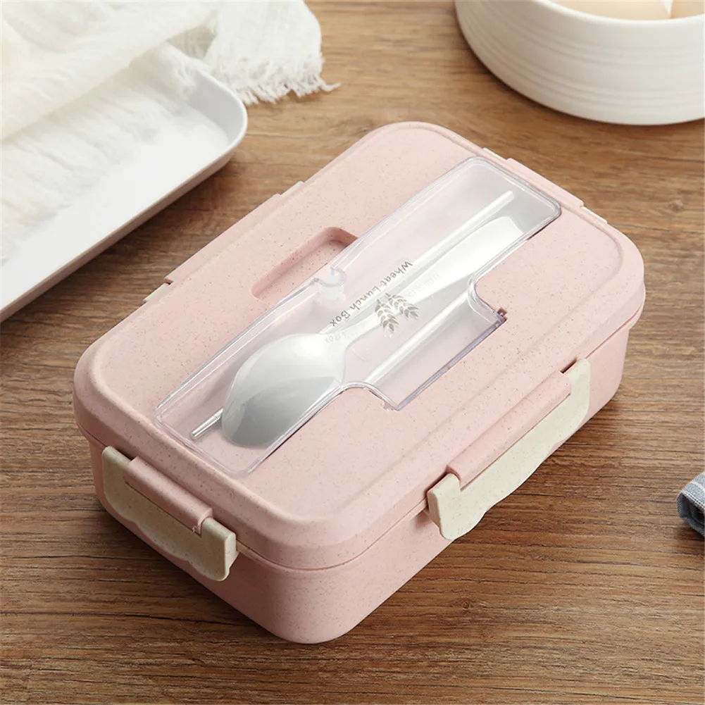 

Lunch Box For Kids School Children Wheat Straw Microwave Bento Lunch Box Picnic Food Container Storage Japanese Bento Lunch Box