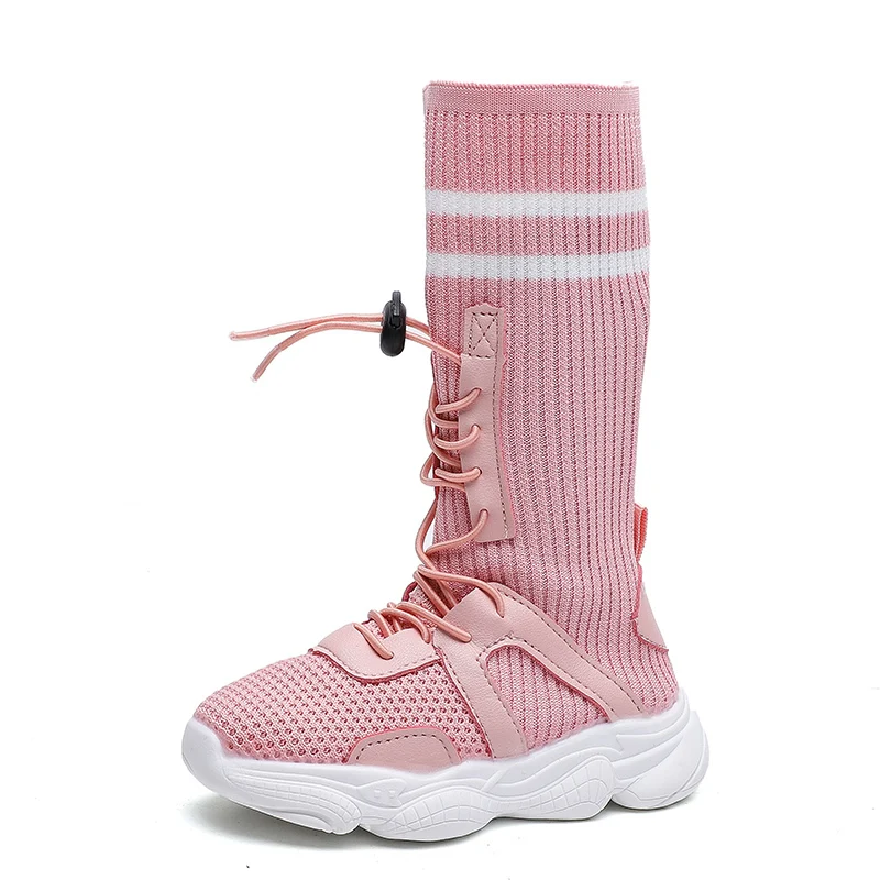 Новинка 2020 детские вязаные ботинки Koovan высокие для девочек Длинные весенне