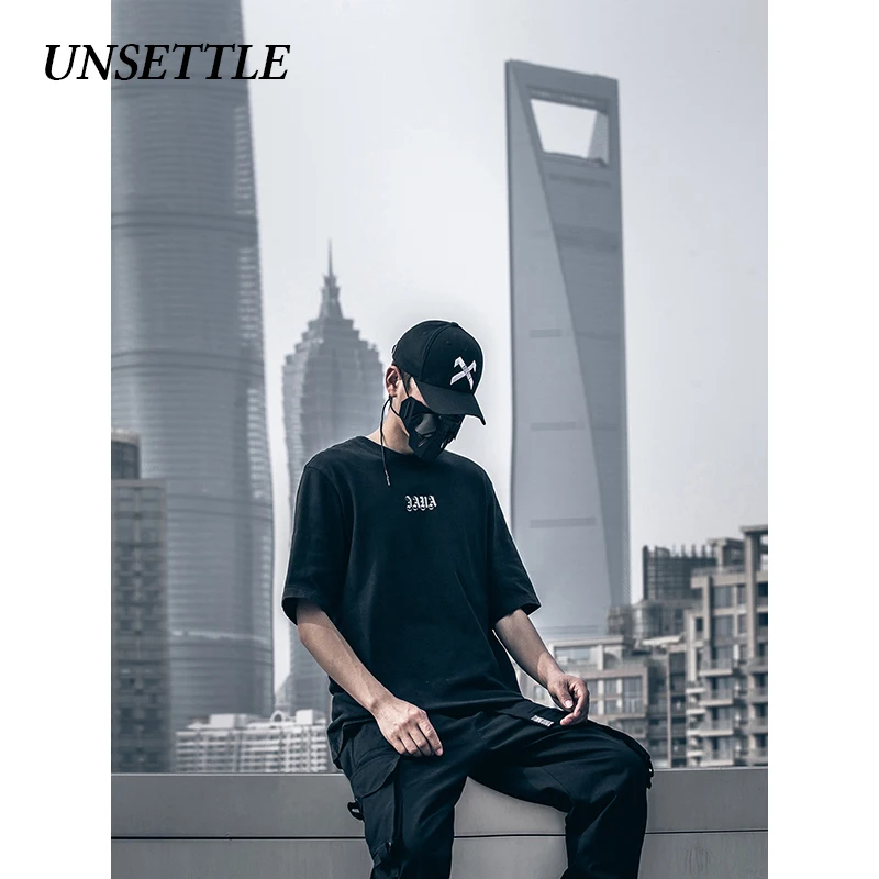 UNSETTLE 2020SS Harajuku Мужская/женская футболка с принтом старого Wash летняя уличная