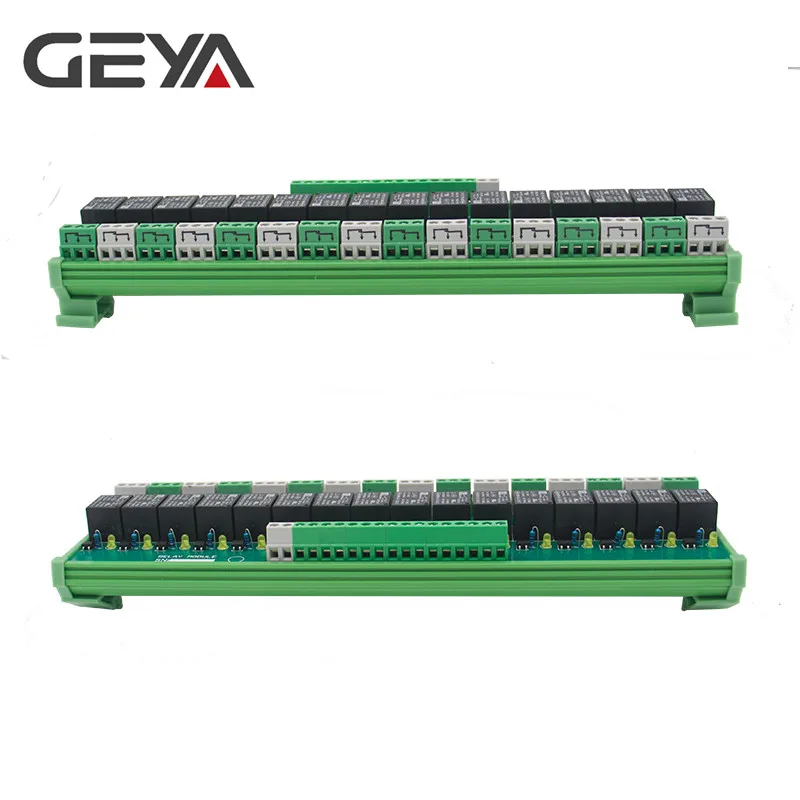 GEYA 16 групп 1SPDT 1NC1NO релейный модуль для AC DC 5 в 12 В 24 В PLC реле