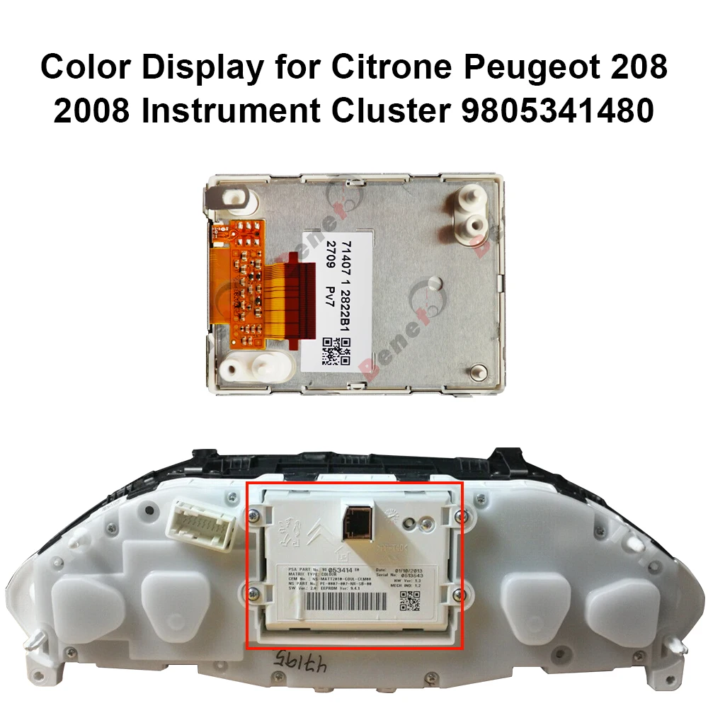 Цветной дисплей для Citrone DS5 и Peugeot 208 2008 кластер инструментов 9805341480 - купить по