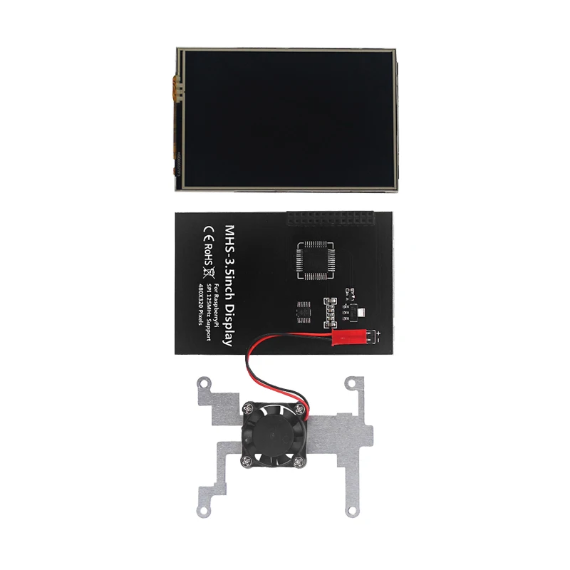 ЖК-дисплей Raspberry Pi 4 Model B 3 5 дюйма сенсорный экран 50FPS 480x320 с охлаждающим