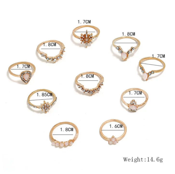 10 шт./партия Женский изысканный кристалл Геометрическая Звезда Корона