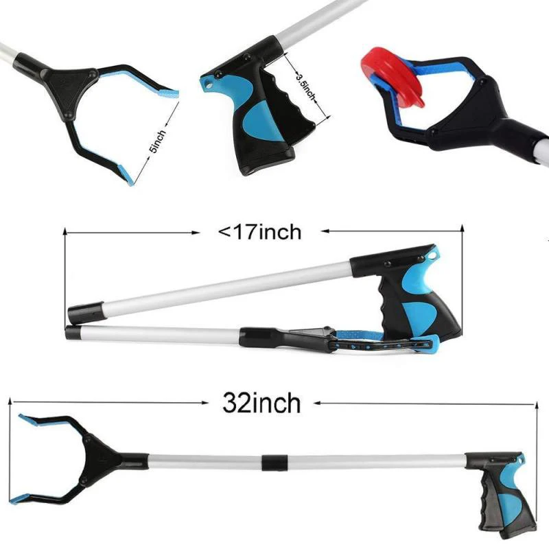Складные длинные зажимы для мусора захват инструмент захвата изогнутая ручка